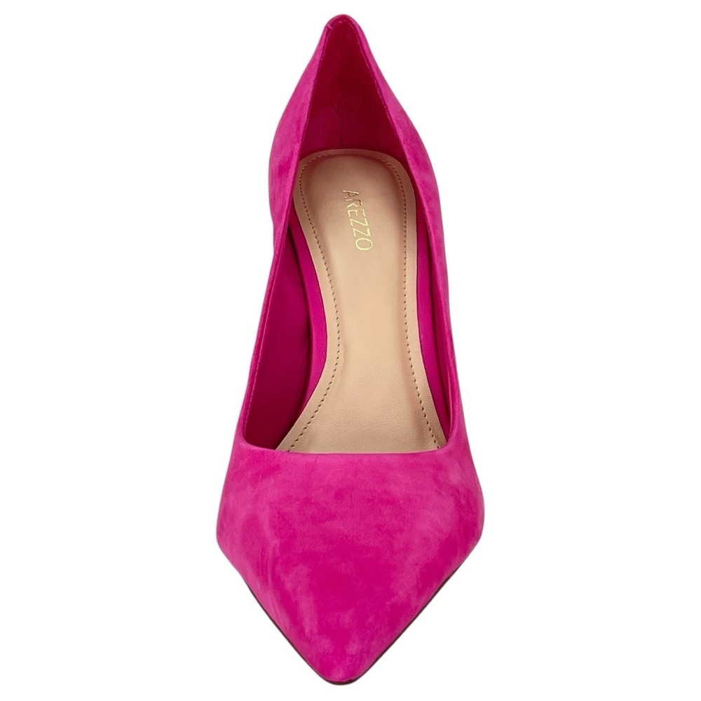 Arezzo Emily Fechado Adlo Pink Suede Womens Heels Size 9B - Picture 6 of 14